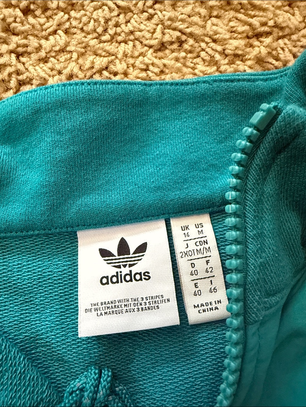 adidas Teal, Fuchsia & Black Colorblock Track Set - Picture 2 of 4